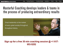 Tablet Screenshot of masterfulcoaching.com